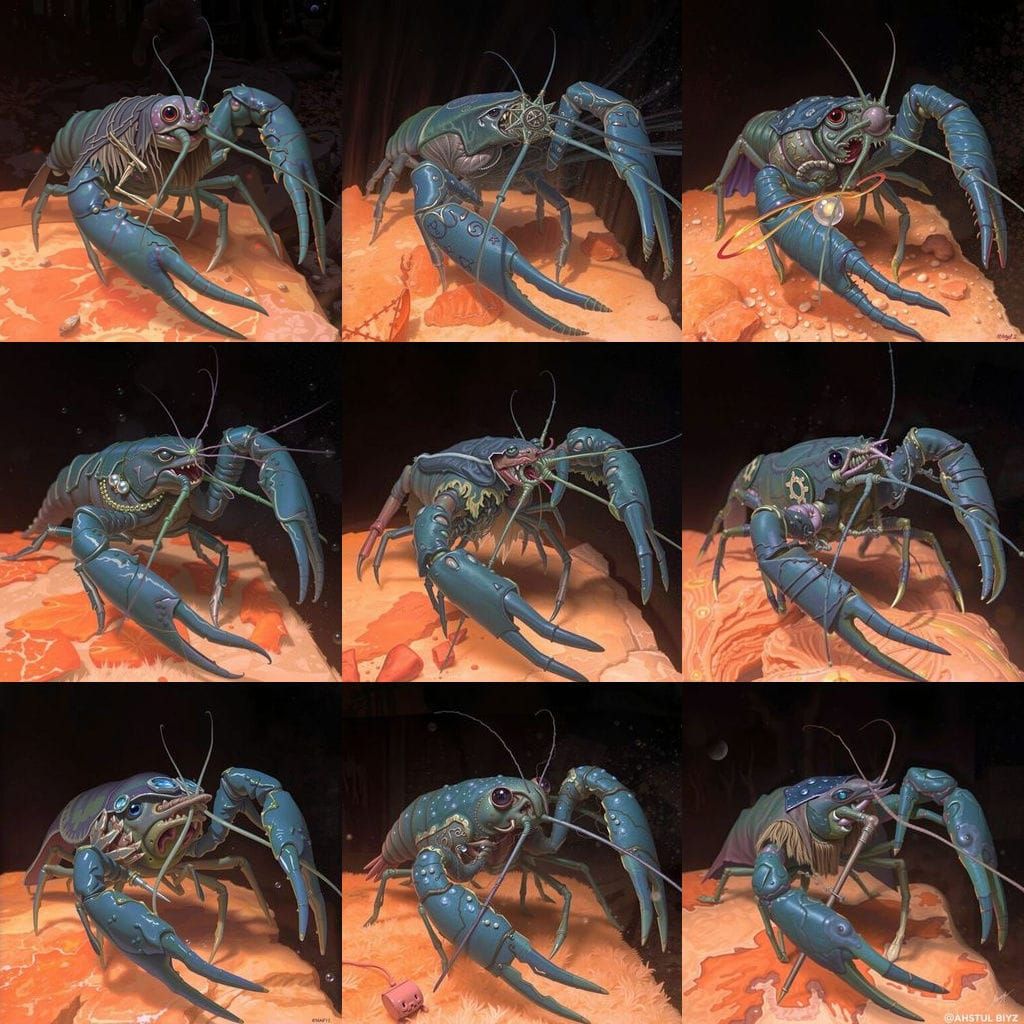 Crayfish Sorcerer Conjuring Magic