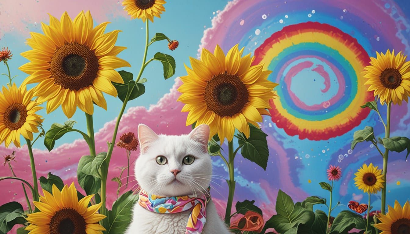 Whimsical Candyland Wonderland in Vibrant Surrealism