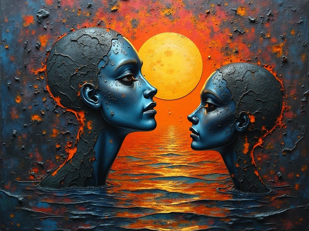 Stained Steel Art of Hollowness Alone Too Long