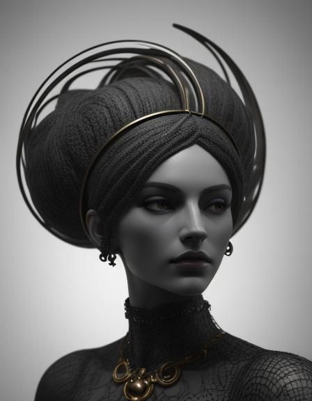 Striking Portrait in Pre-Raphaelite Style