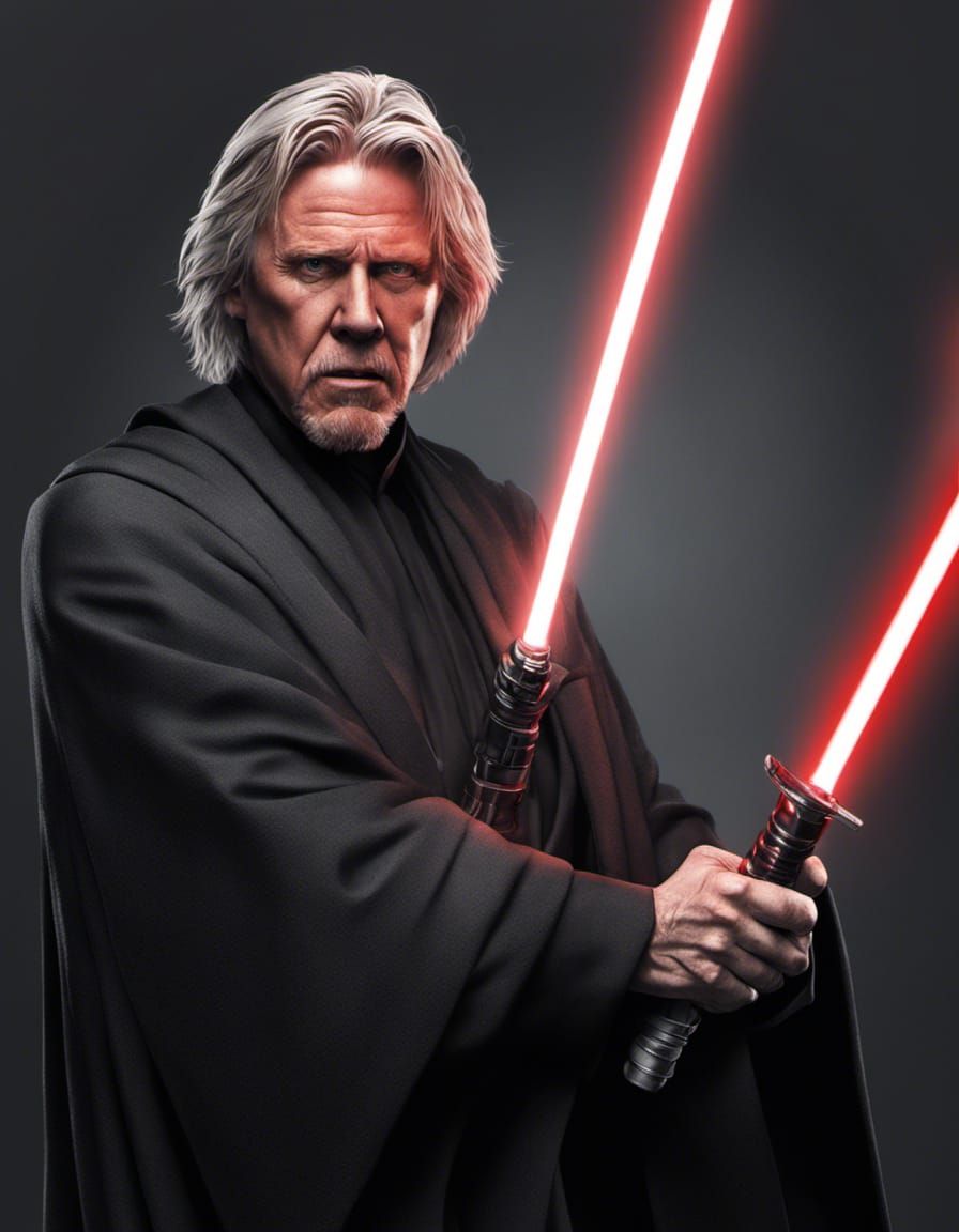 Sci-Fi Action Scene with Lightsabers in Lava