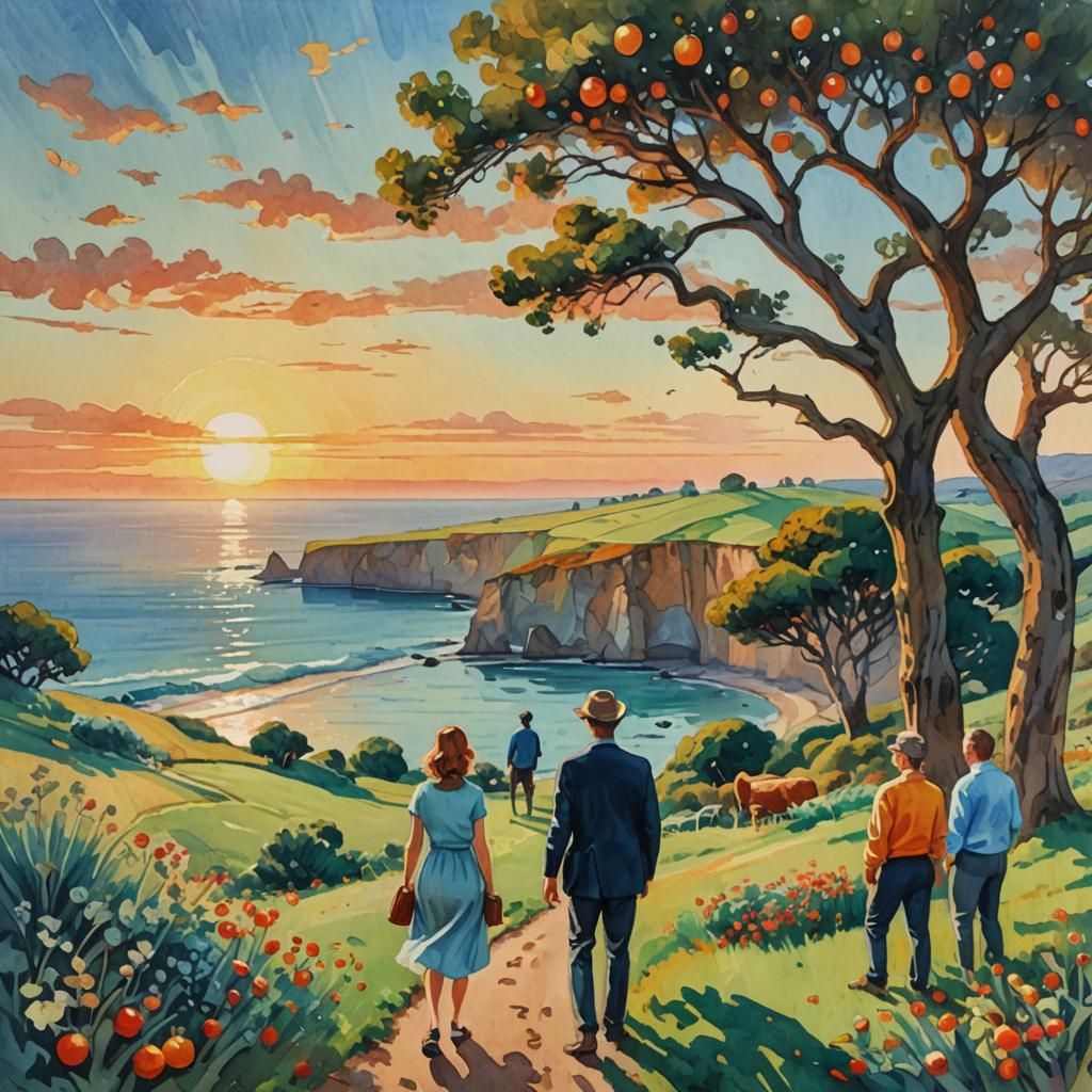 Epic Sunset on the Coast with a Glider