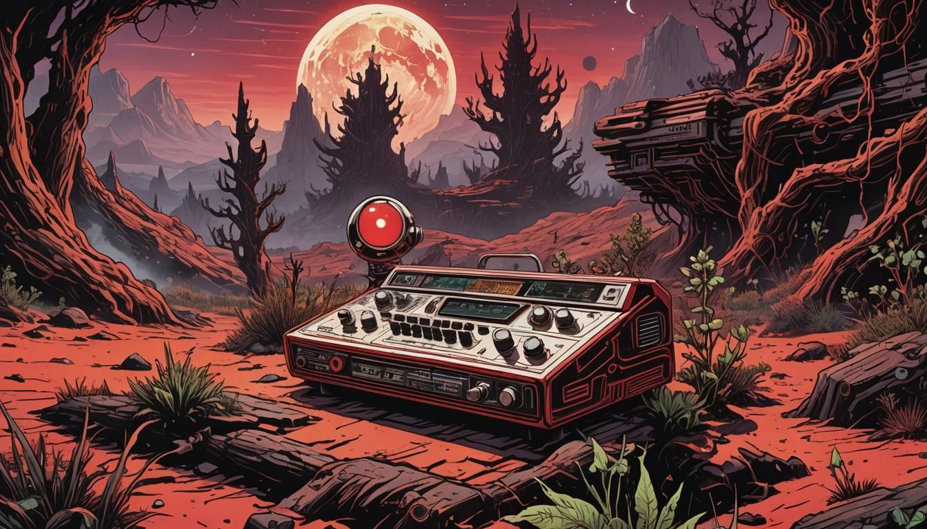 Retro Sci-Fi Comic Book Art: Martian Manuscript