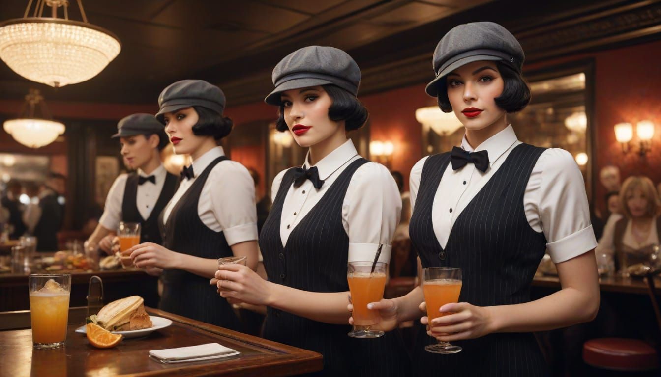 1920s Speakeasy Scene in Hyperrealistic Style