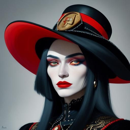 Vampire Portrait in Russian Avant-Garde Style