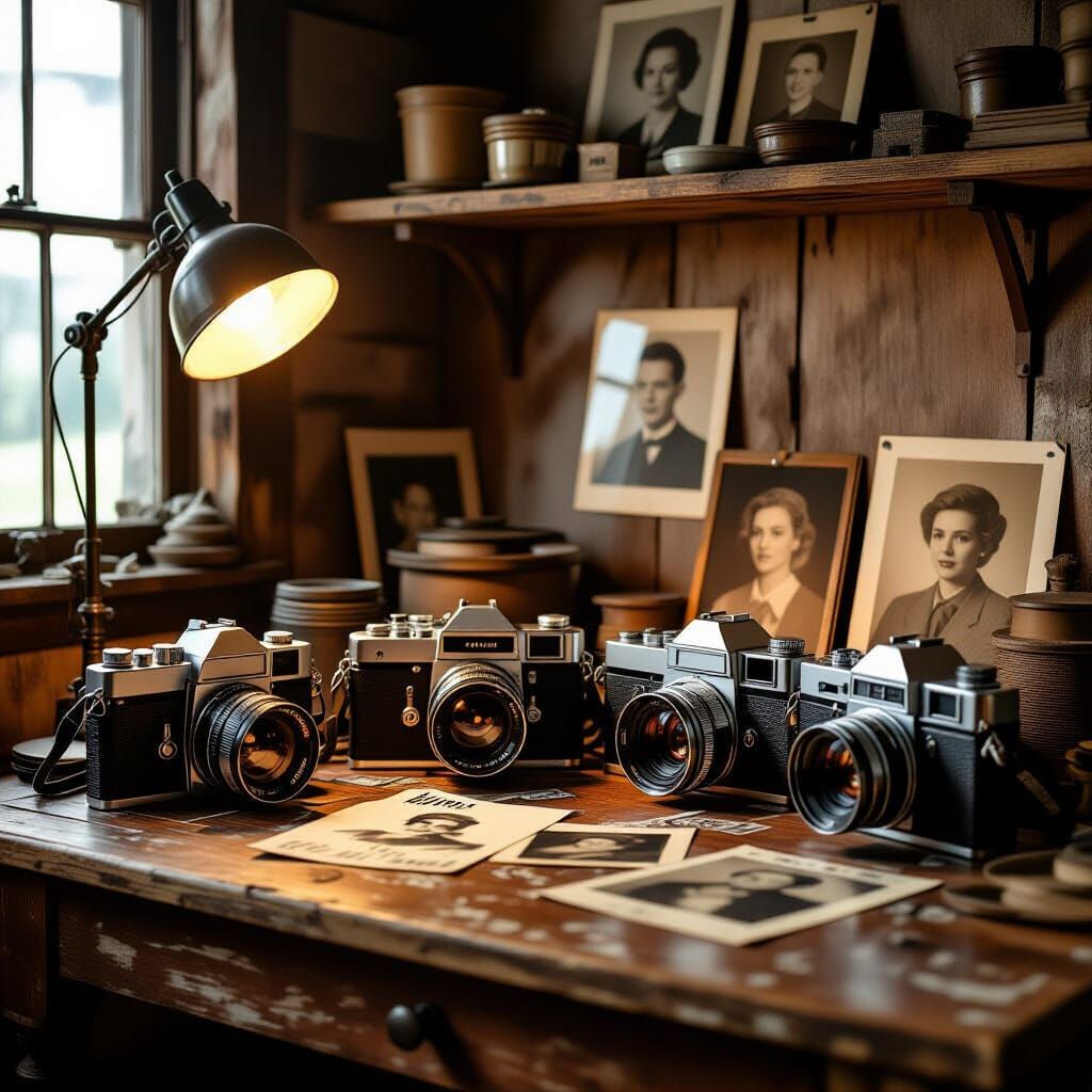 Nostalgic 1950s Photography Studio in Hyper-Realistic 8K