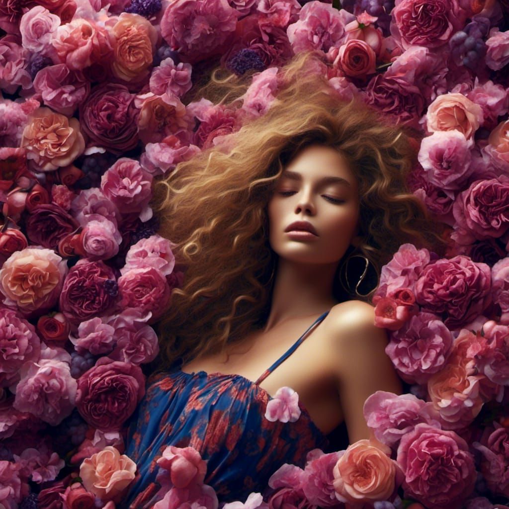 Sensual Woman in Super Hyperrealism Style