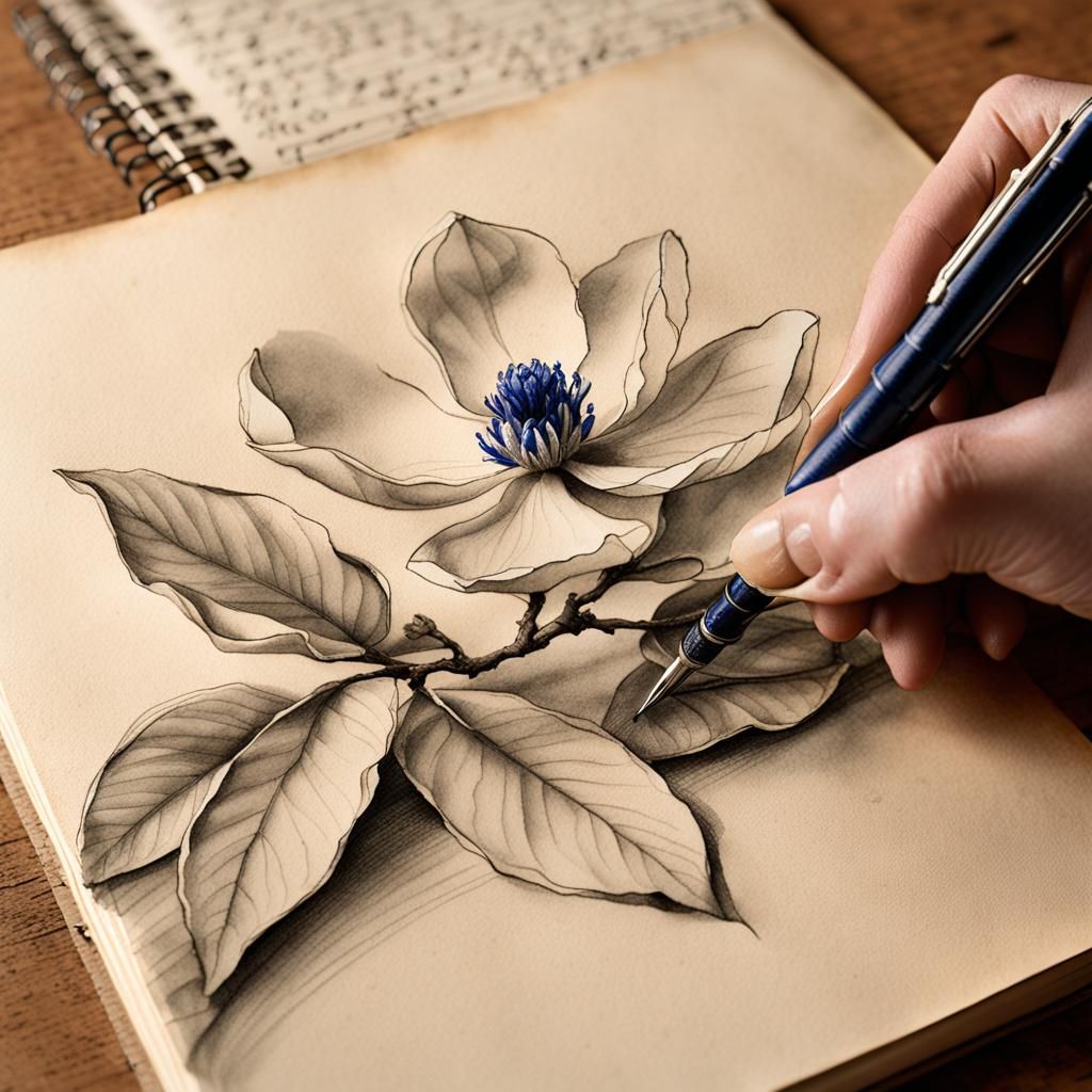 My Magnolia Grandiflora Sketchbook