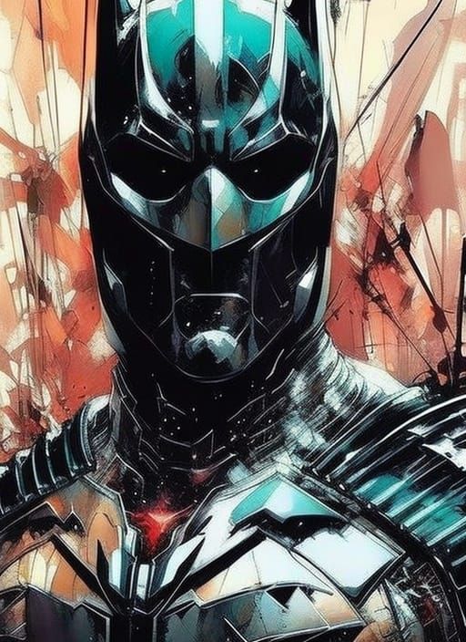 Batman in Dark Knight Armor: Speedpaint Oil Portrait