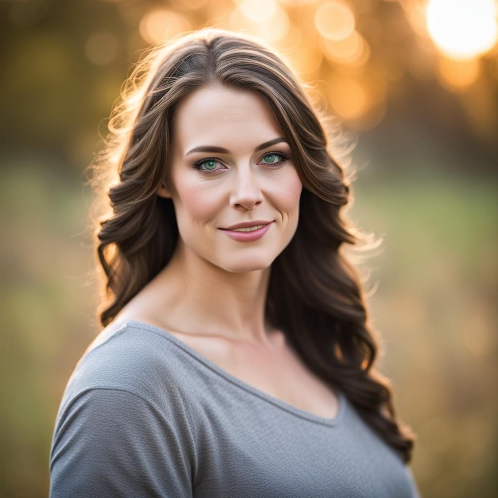 Kentucky Woman Portrait with Bokeh and Natural Light