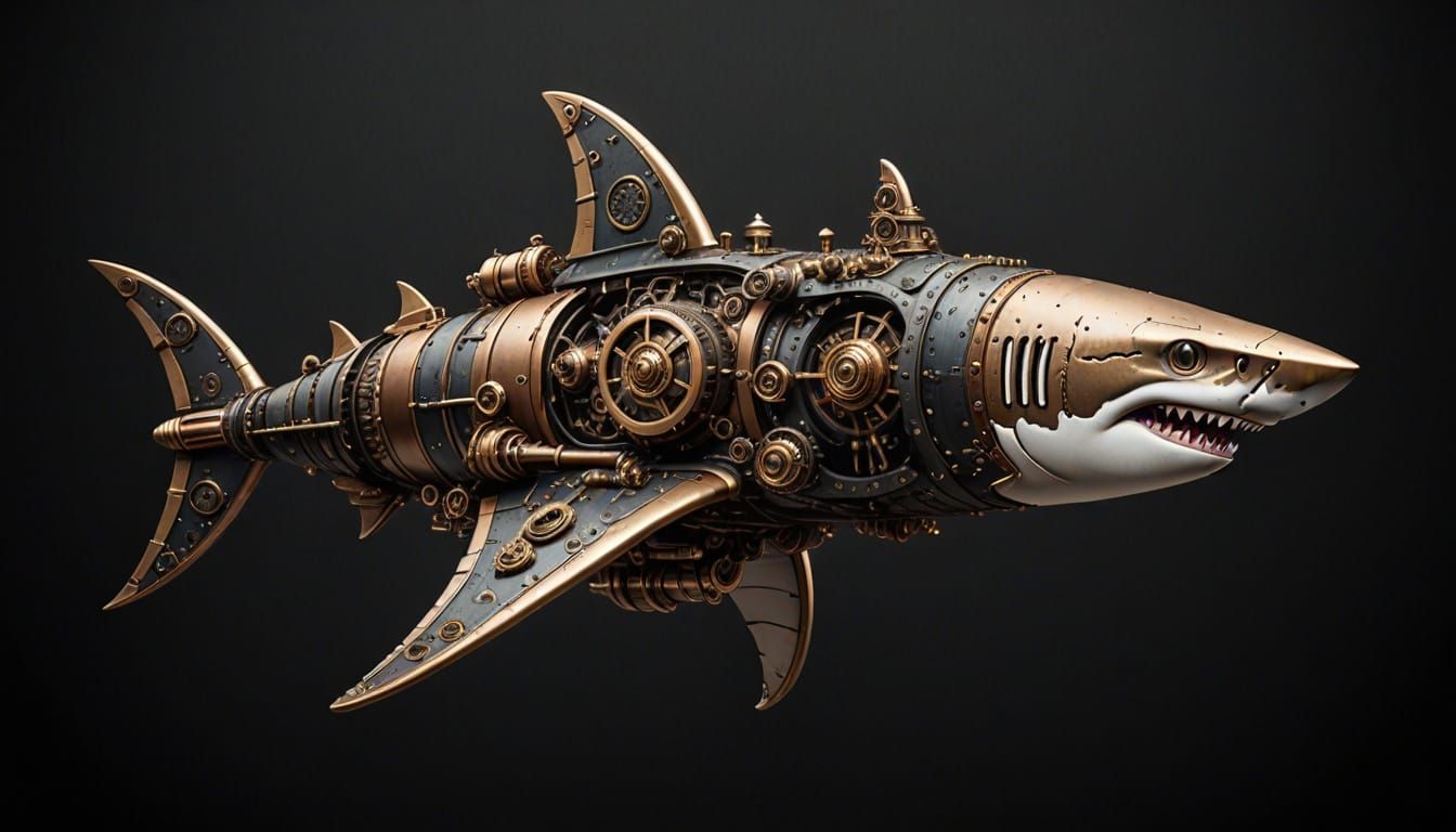 steampunk rocket ship