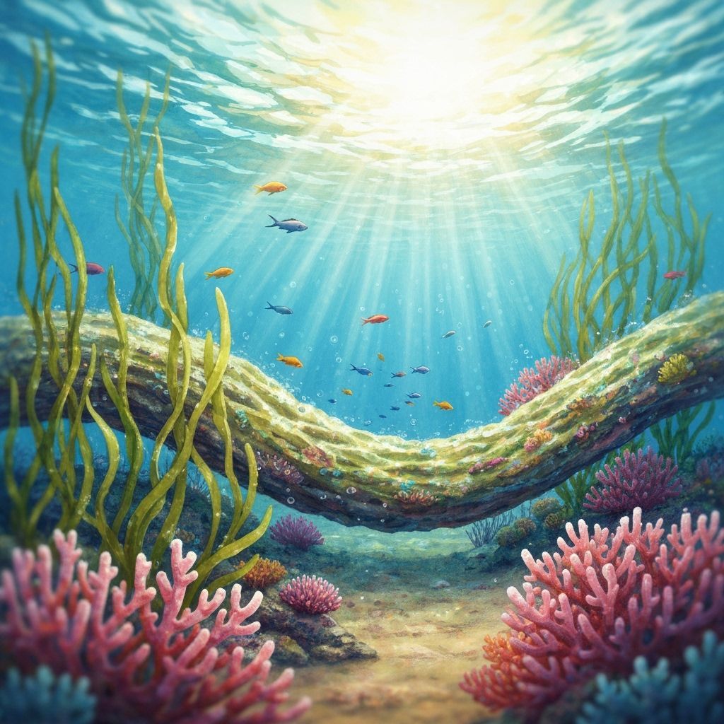Radiant Underwater Scene with Shimmering Corals