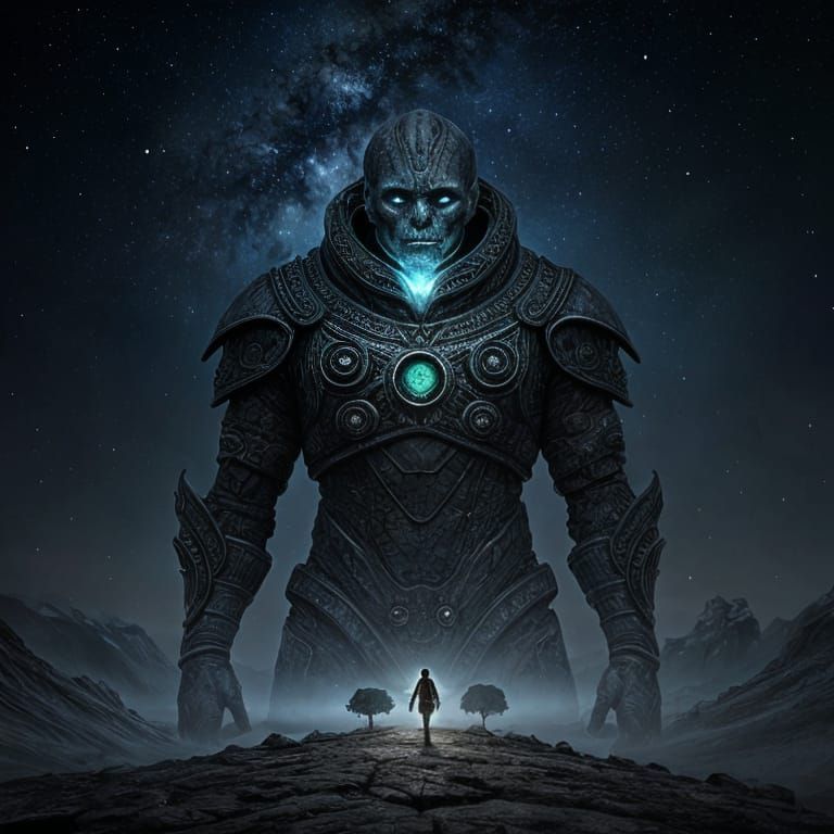 Celestial Cannabis Golem Guarding Observatory