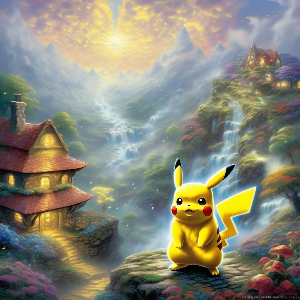 Pikachu in Ethereal Fantasy Style