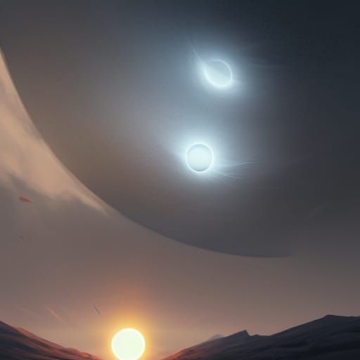 Solar Eclipse Sky Concept Art in Unreal Engine