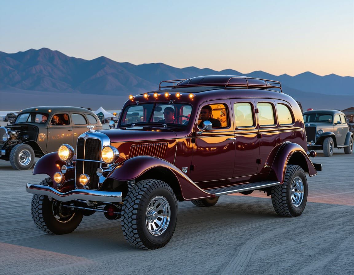 Steampunk Hummer Limousine at Future Desert Festival