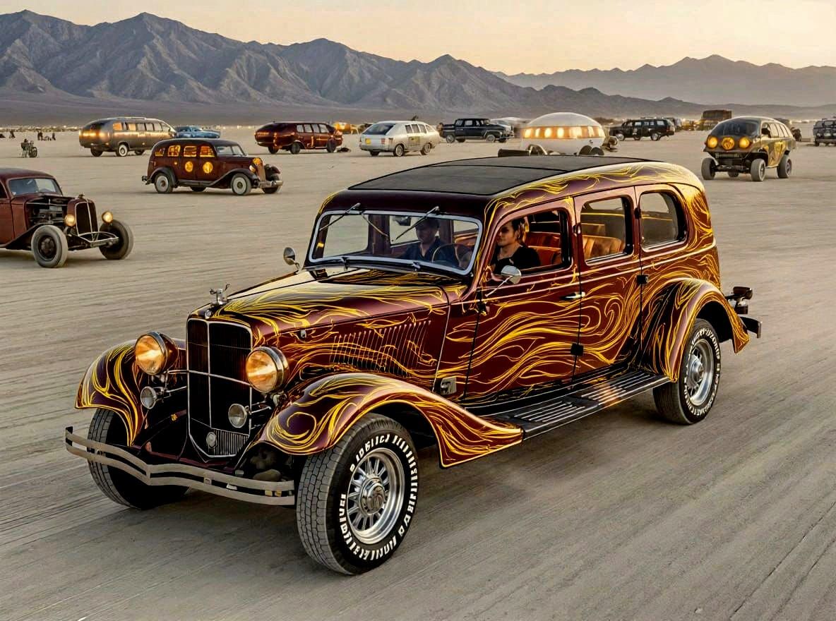 Steampunk Humvee in Futuristic Desert Show