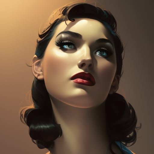 Film Noir Pin-Up Girl Portrait