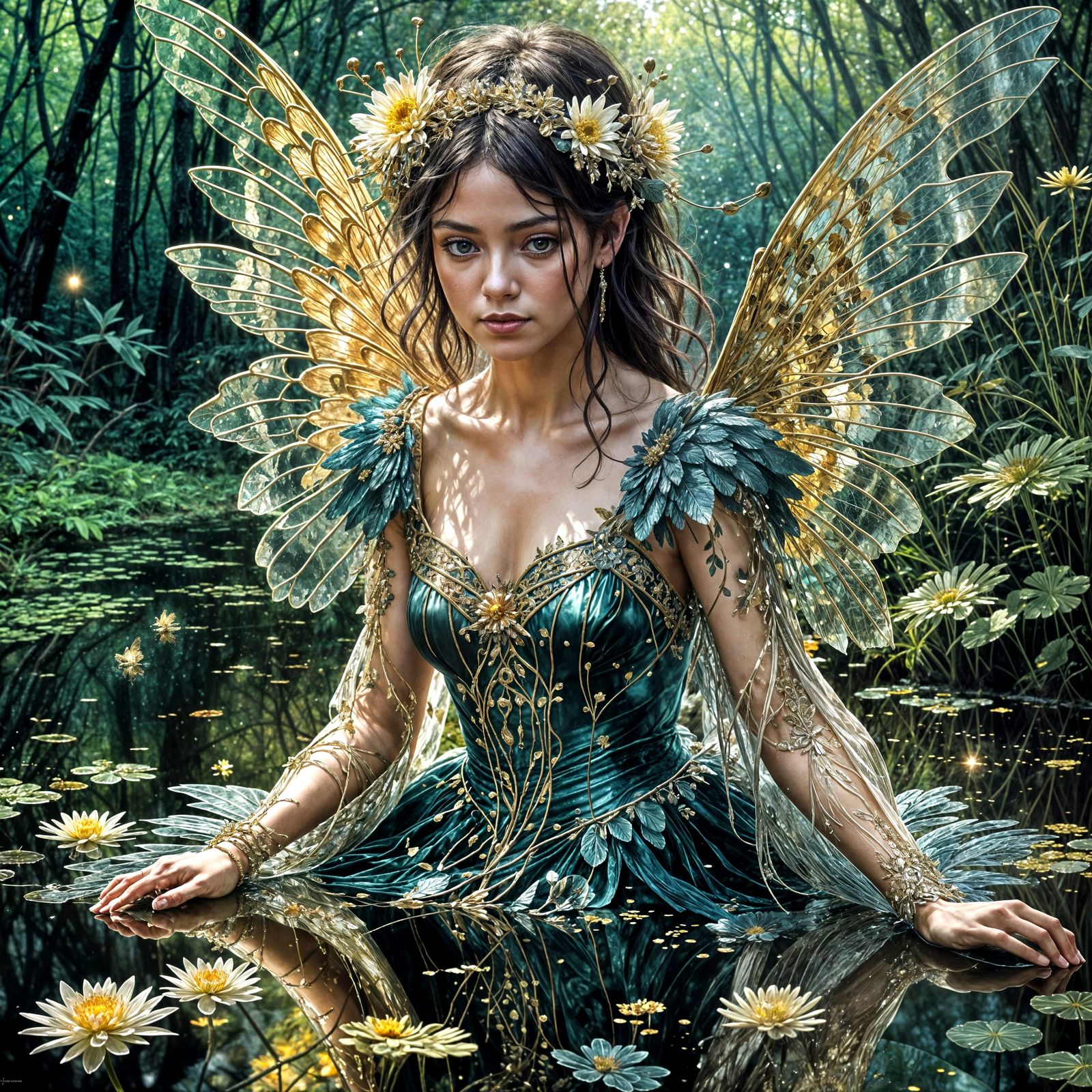 Enchanted Faery Bares Her Soul in Glittering Jewel Dress