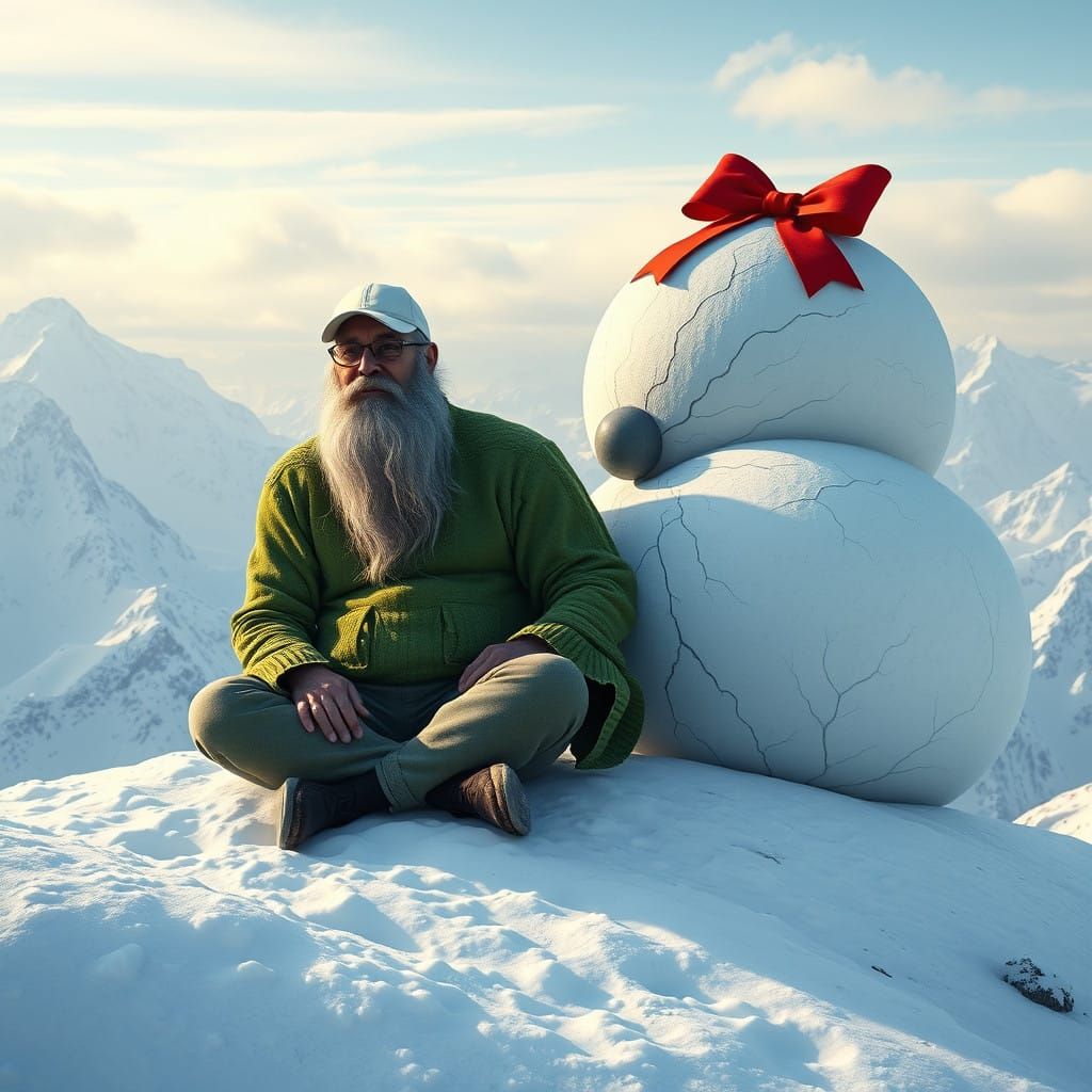 Winter Wonderland of Giants and Snowy Peaks