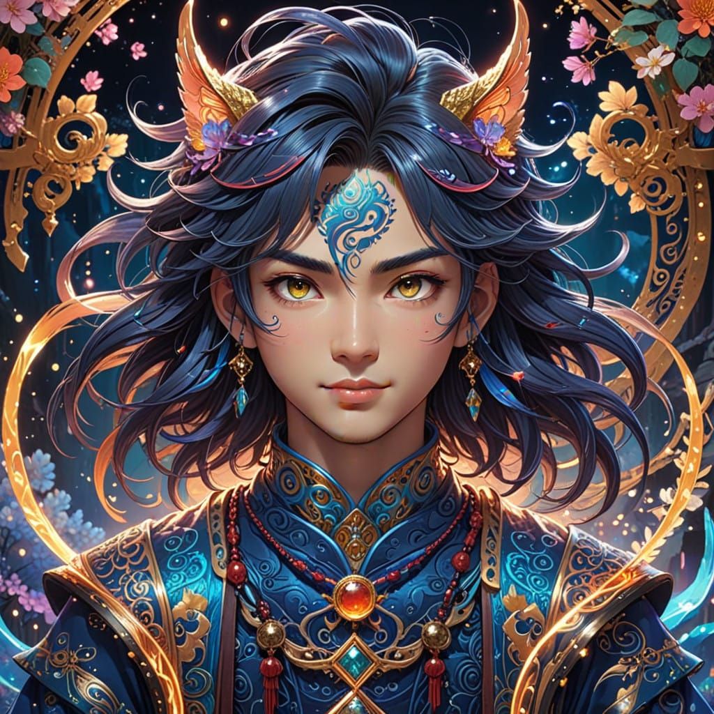 Enchanting Fantasy Hybrid in Elaborate Manga Art