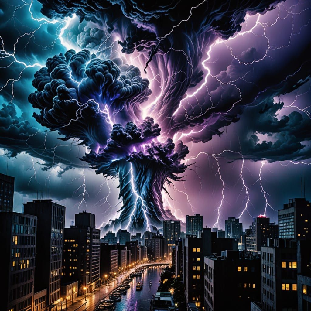 Apocalyptic Geostorm Swirls into Ravaged Cityscape in Electr...