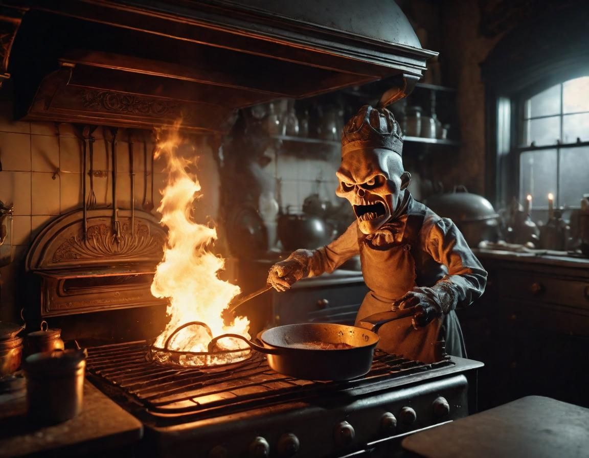 Macabre Victorian Oven in a Cinematic Style