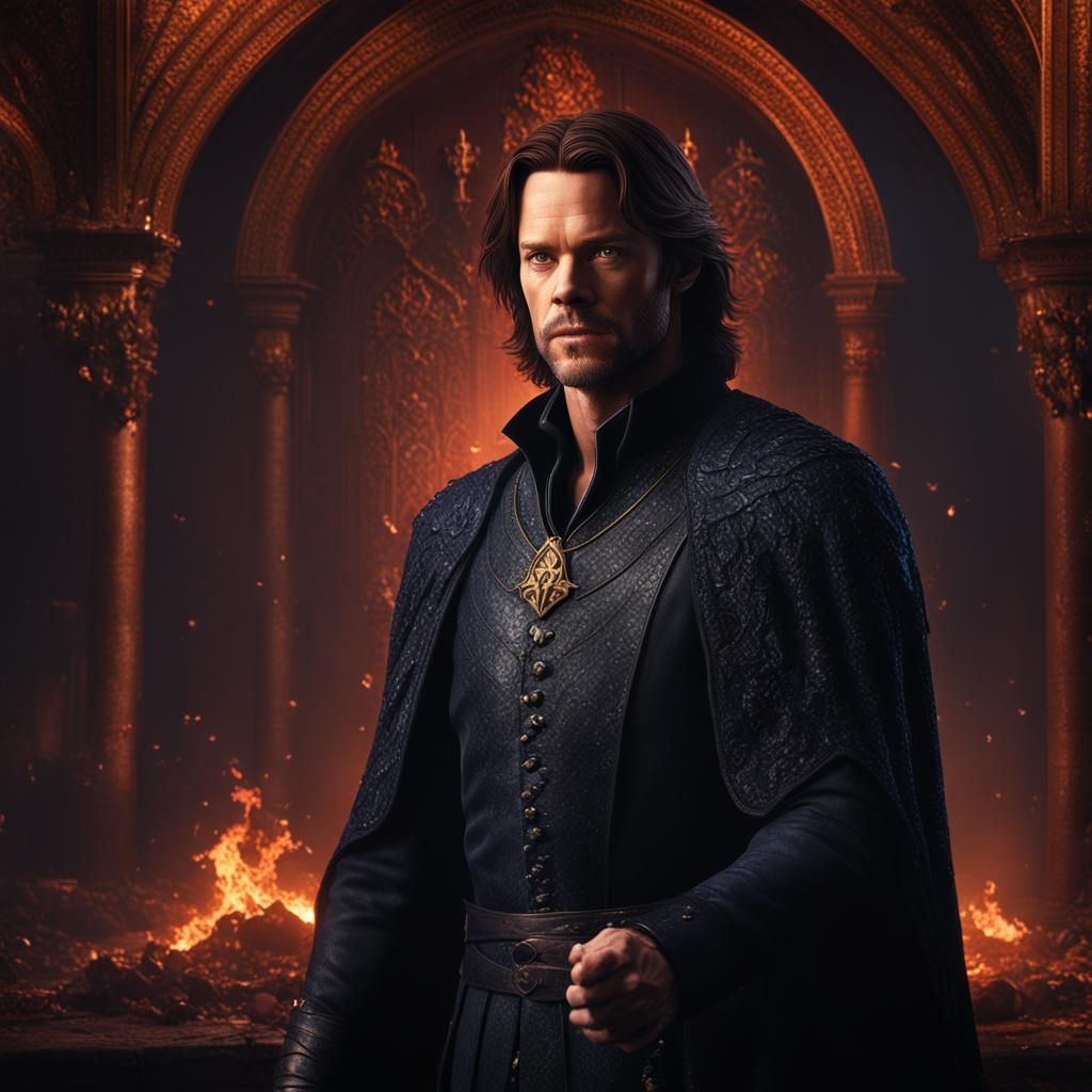 Jared Padalecki as Prince of Darkness: Hyperrealistic Portra...