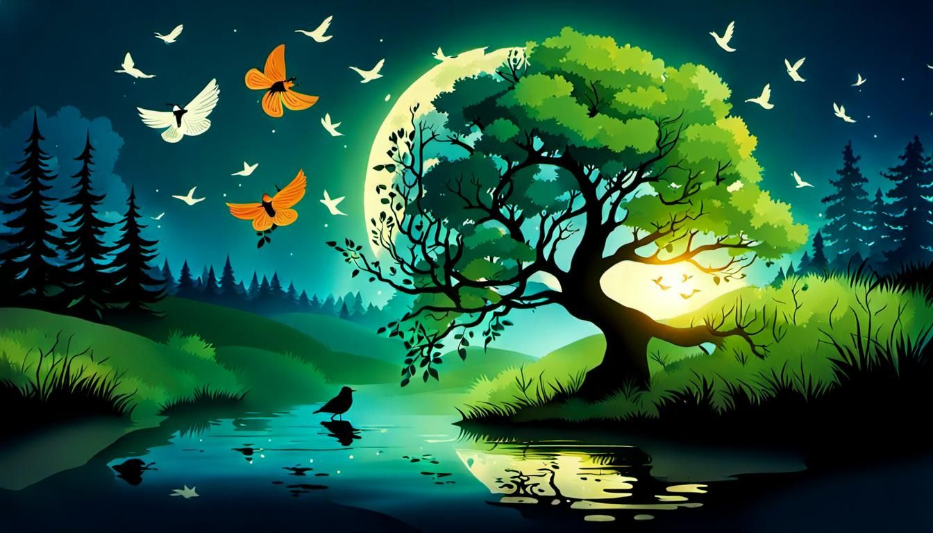 Songbird Melodies by the Brook