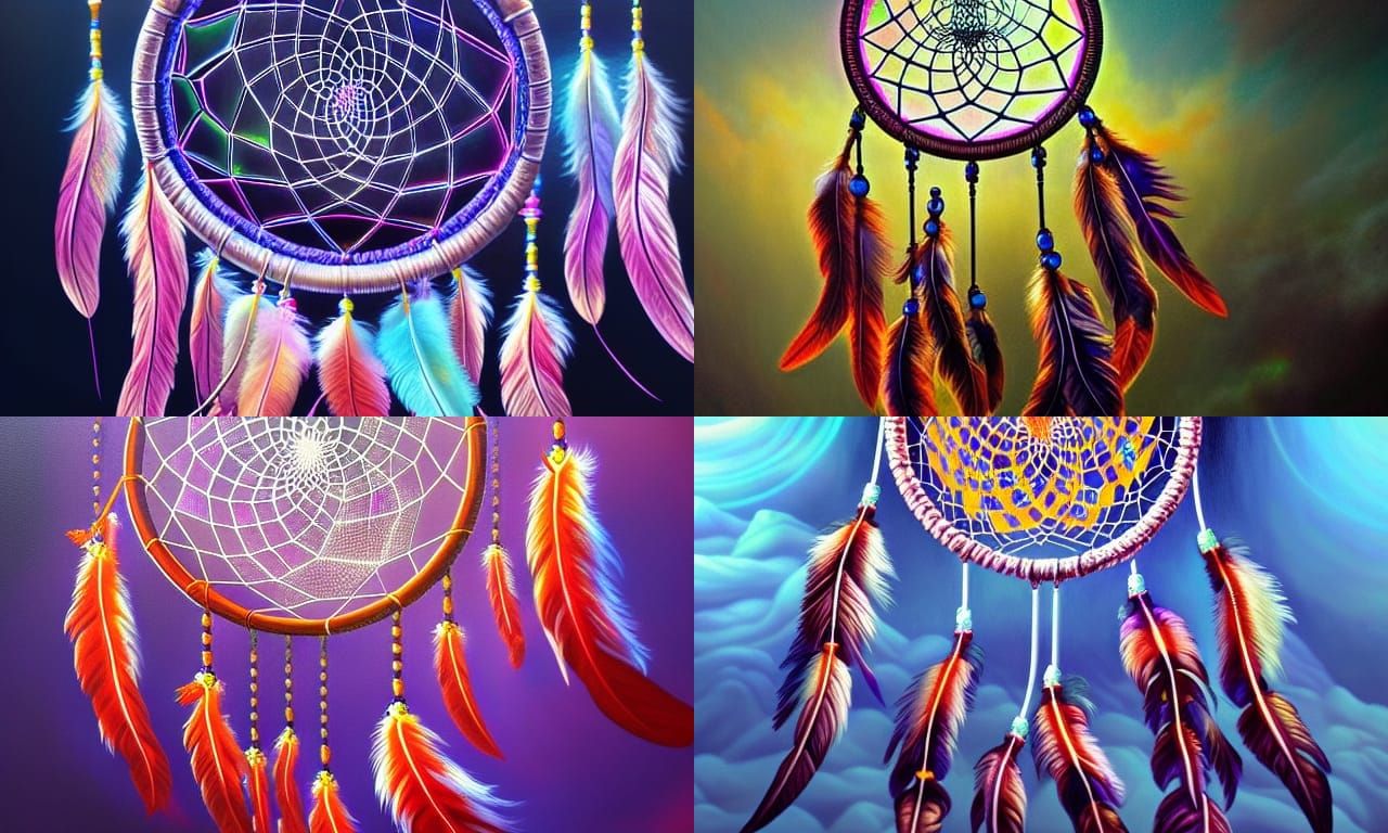 Detailed 3D Dreamcatcher with Volumetric Lighting
