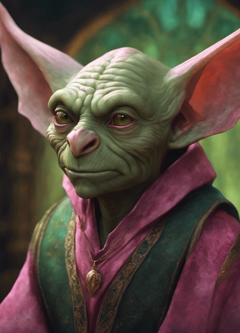 Goblin Scholar Portrait in Fantasy Concept Art Style