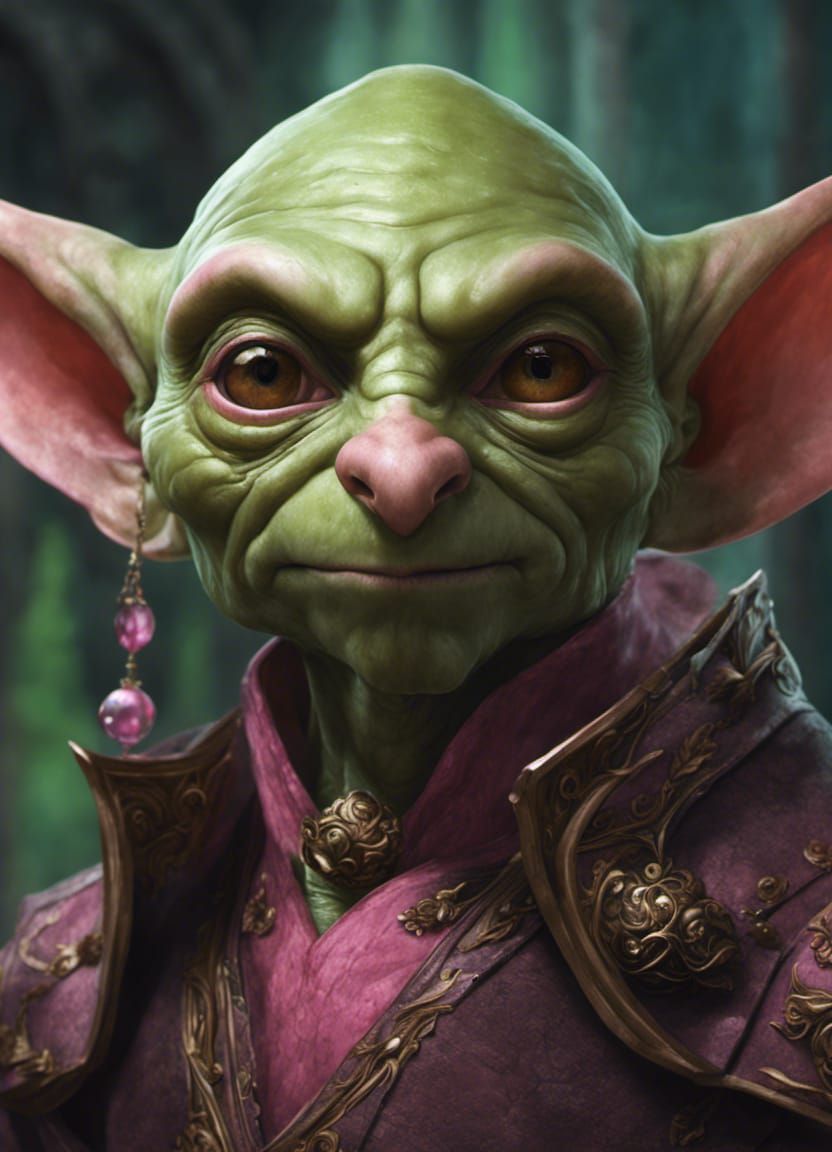 Goblin Scholar Portrait in Detailed Fantasy Art