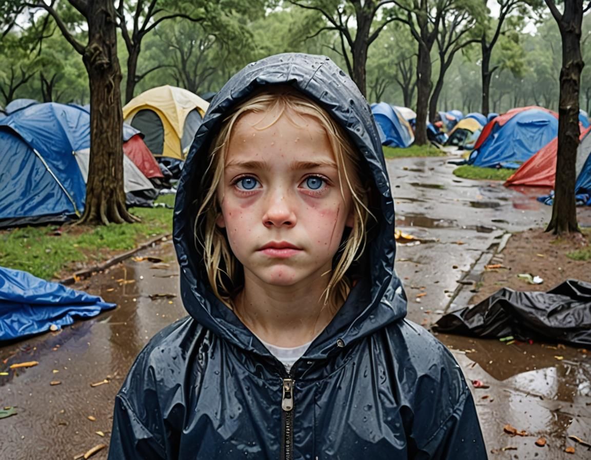 Park Encampment: Heartbreak in a Rainstorm