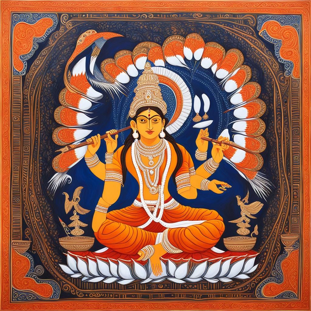 Brahma: A Gouache Painting Inspired by Emerson