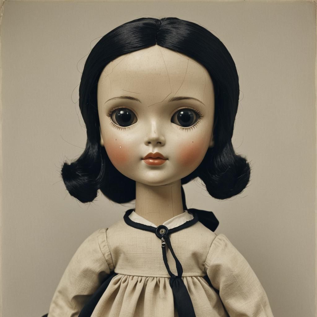 Doll with Black Hair, in O'Keefe Style
