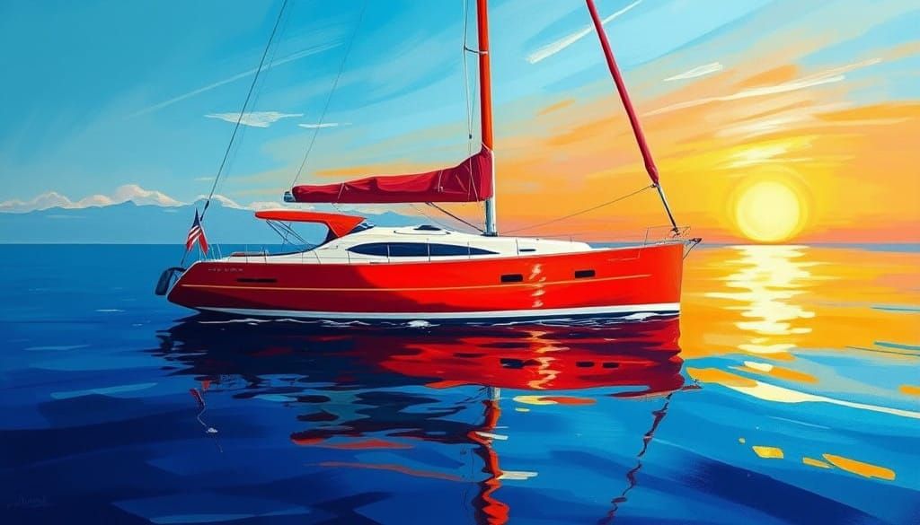 Sailing Masterpiece at Sunset
