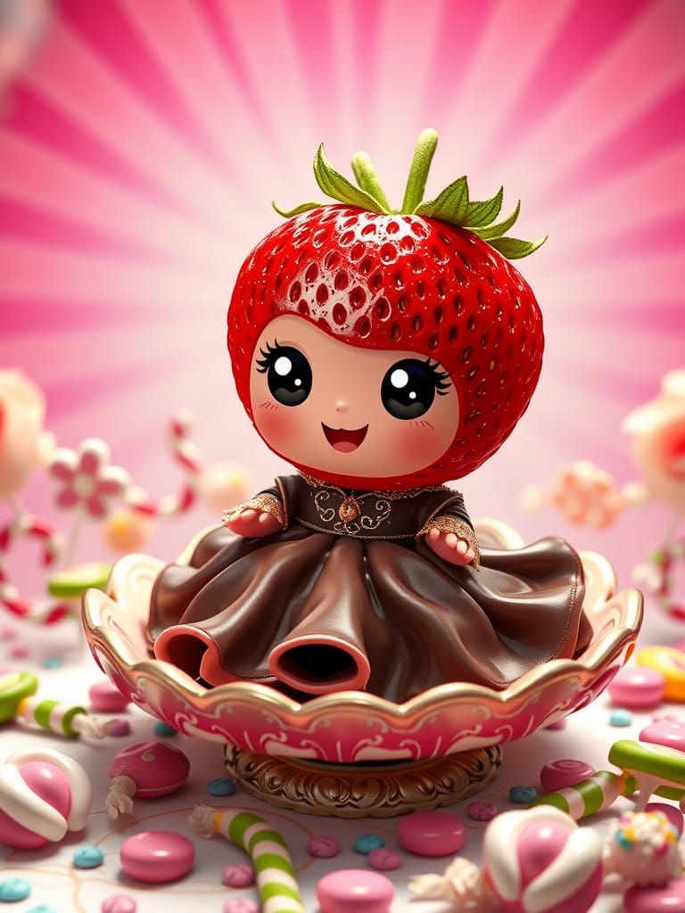 Strawberry with chocolate