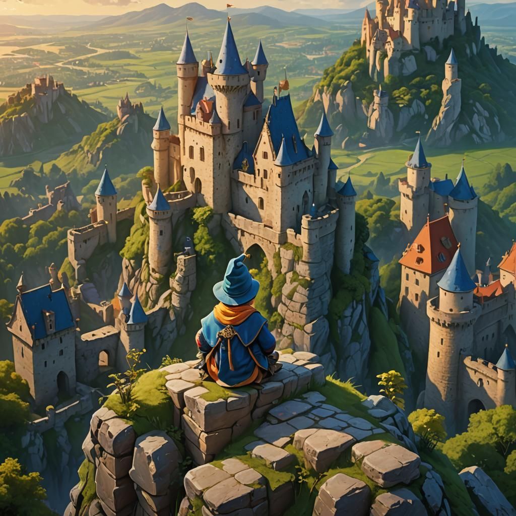 Whimsical Character on Hidden Castle: Fantasy Concept Art