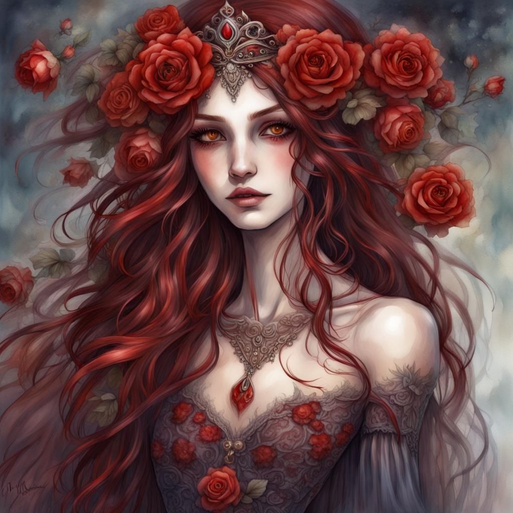 High Gothic Faery Princess in Autumn Forest