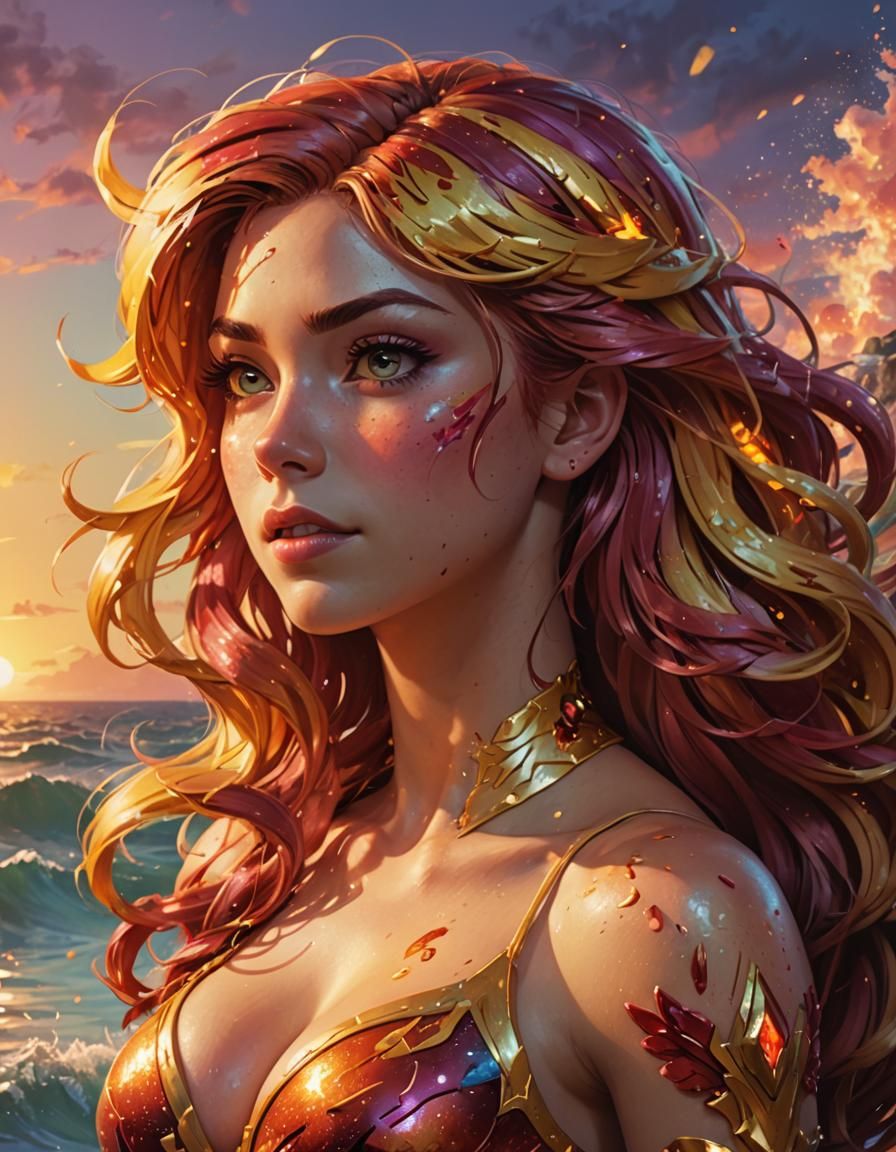 Hyperrealistic Portrait of Sunset Shimmer