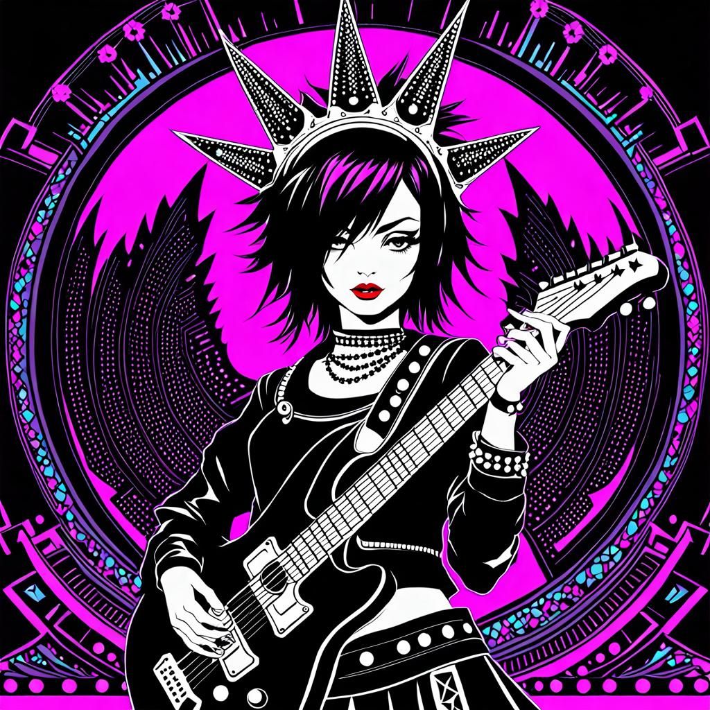 Wayang Punk Rock Singer with Datamoshing Effect