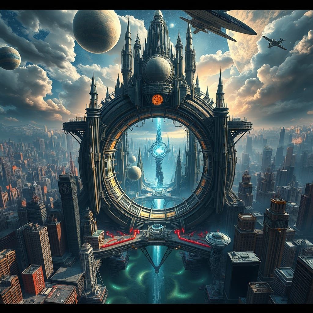 Dark Surreal Intergalactic Megastructure Center