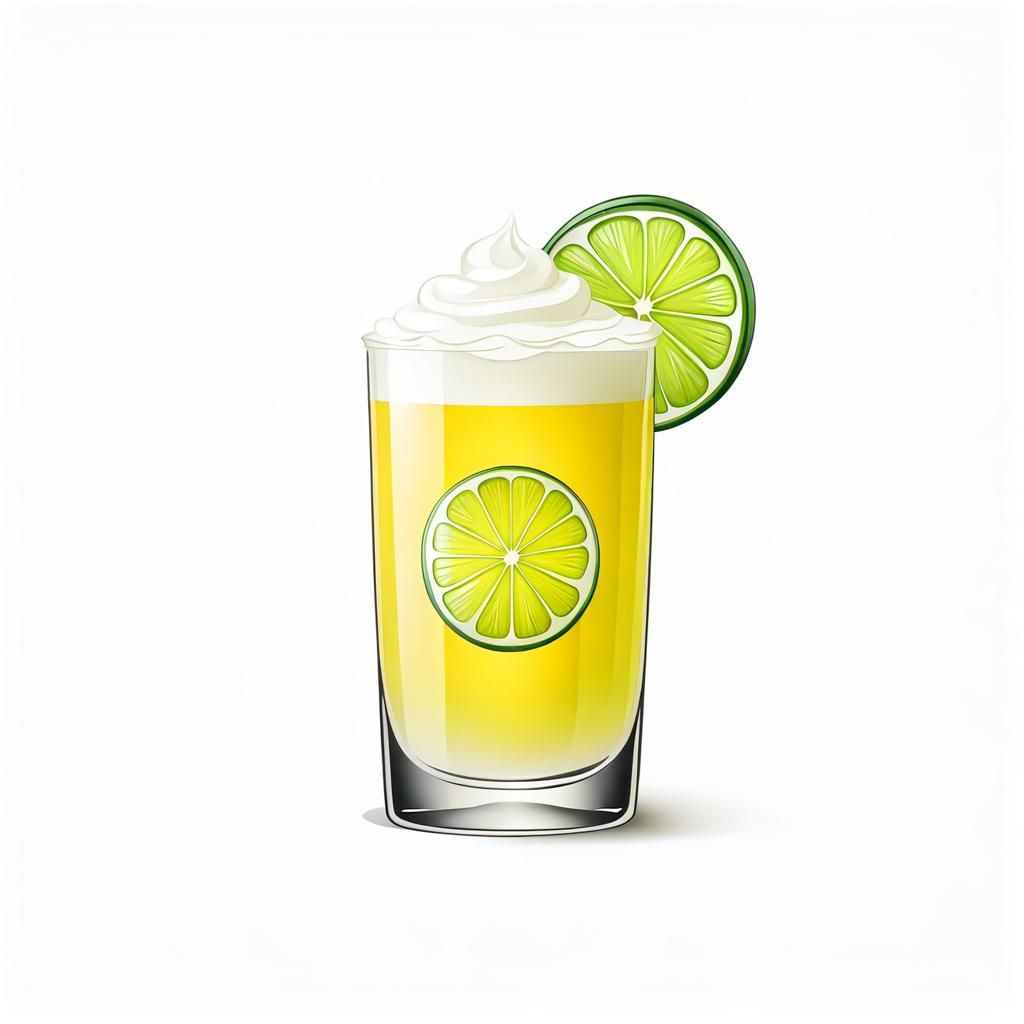 Lime Drink in Lowball Glass with Peruvian Design