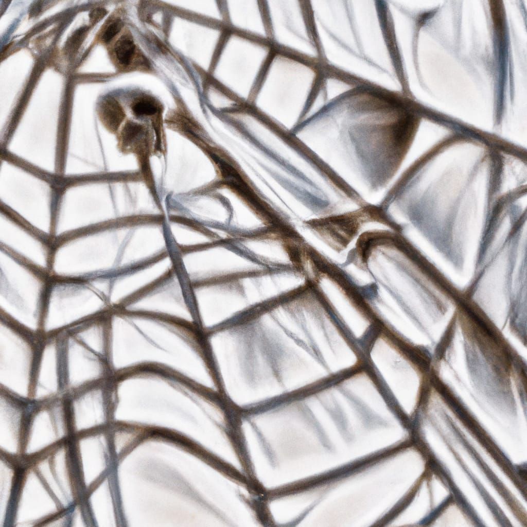 Surreal Bone Spiderweb in Hyperrealistic Style