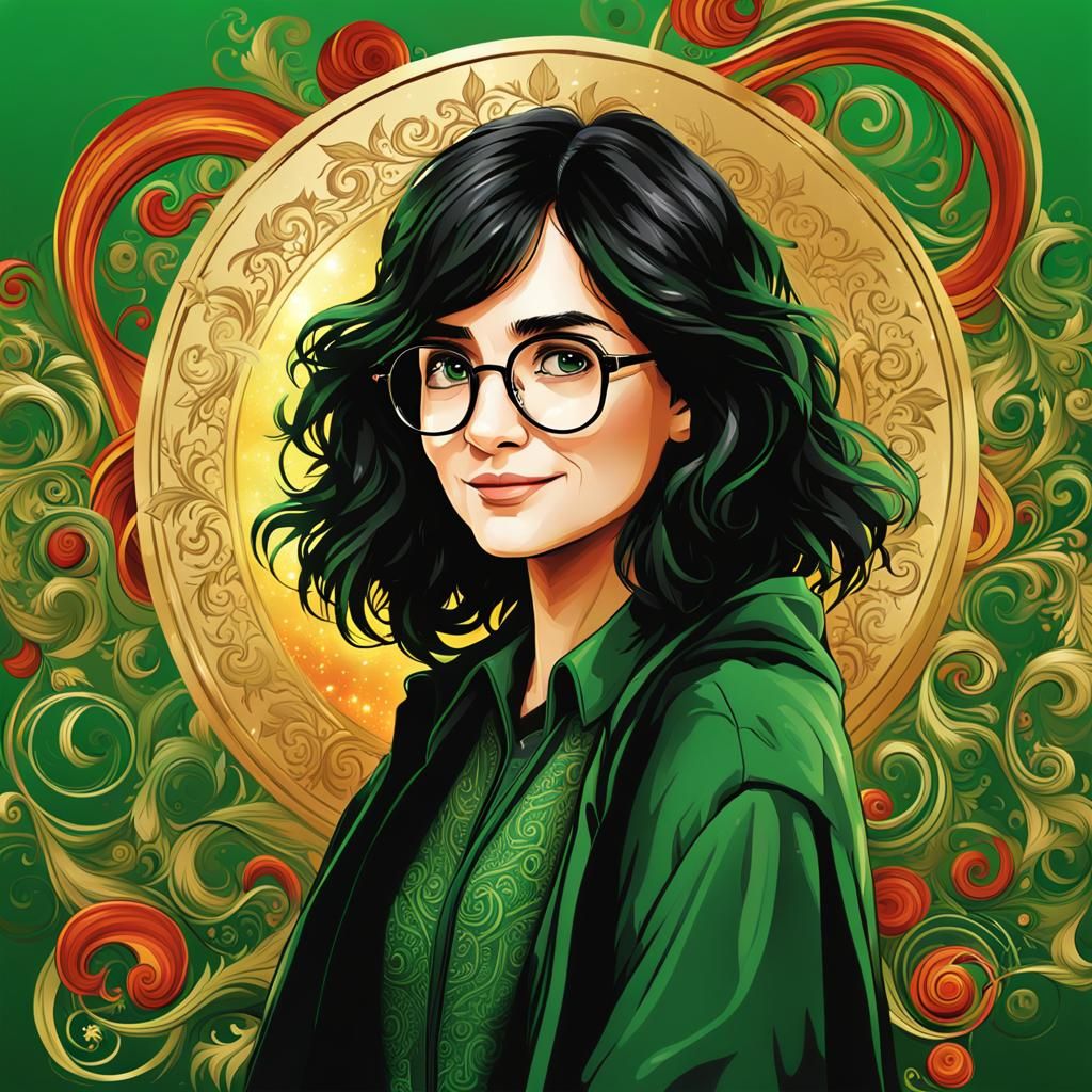 Female Harry Potter Vector Art: Fantasy Portrait