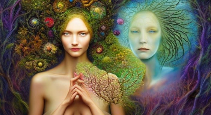 Brain's User Illusion in Warped Perspective: Digital Art