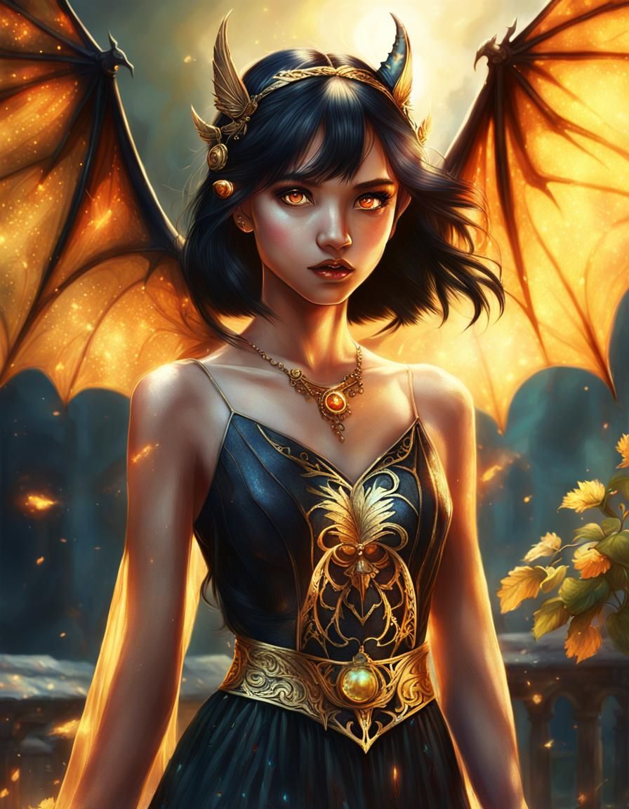 High Fae with Combustion Magic and Bat Wings