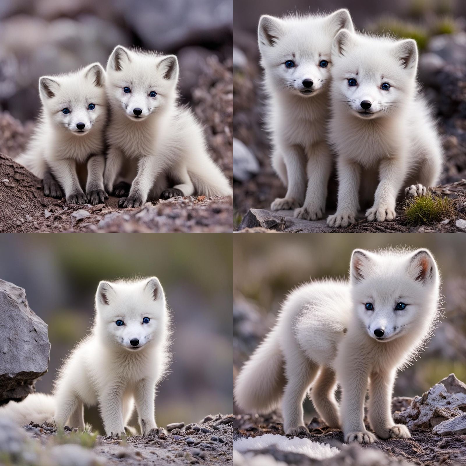 Adorable Arctic Fox Cubs in the Arctic