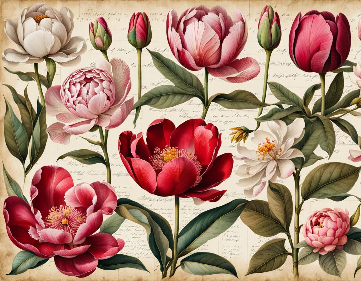 Botanical Prints: Detailed Ink Illustrations of Flora