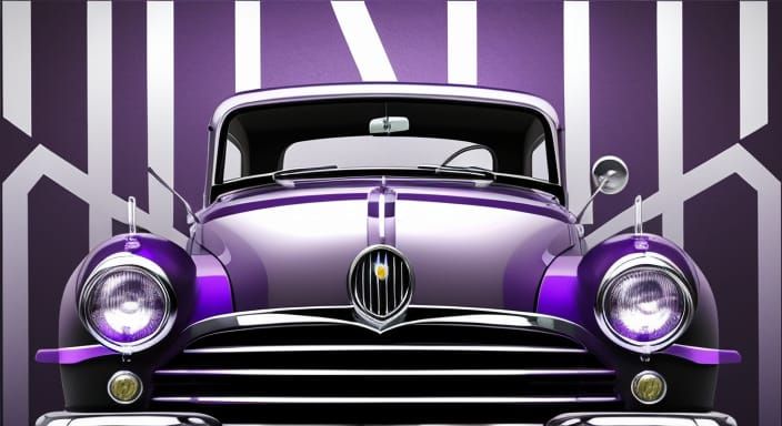 Art Deco Revival in Vibrant Purple and Silver